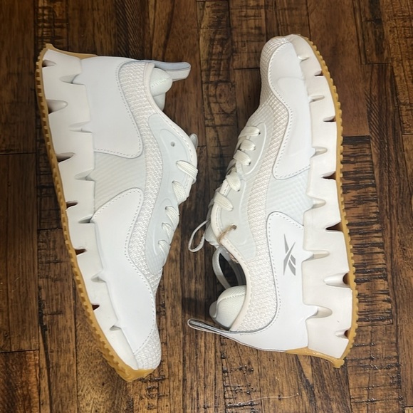 Reebok Ortholite Zig Dynamica Sneakers Athletic Shoes white gray womens 7 NWT - Picture 7 of 16